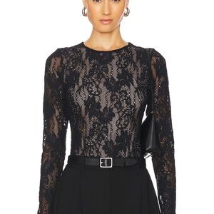 Zimmermann Lace Long Sleeve Bodysuit